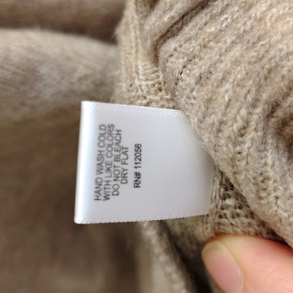 Zenana Women's Tan Crew Neck Sweater Relaxed Fit - Picture 4 of 8